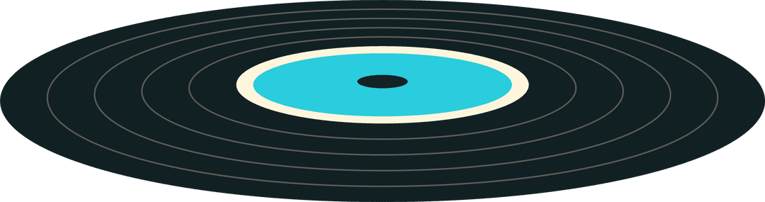 Minimalistic Geometric Disc with Concentric Rings on Transparent Background