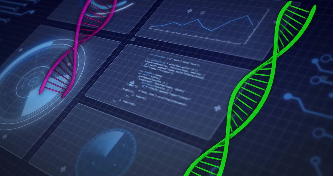 Digital DNA Strands Overlapping Analytical Data Interface