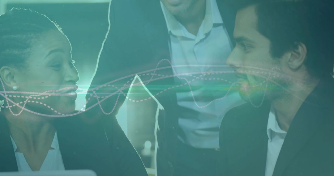 Professionals Analyzing Digital Data Collaboratively with Abstract Waveform