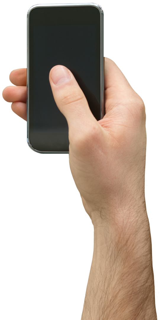 Hand Holding Smartphone Gently Against Transparent Background Versatile Mockup - Download Free Stock Images Pikwizard.com