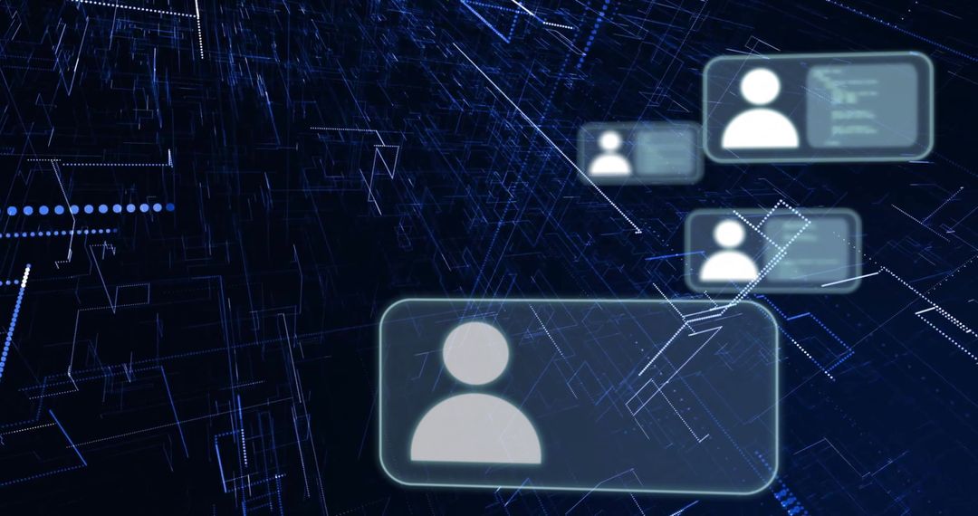 Futuristic Digital Networking Concept with Virtual Connections