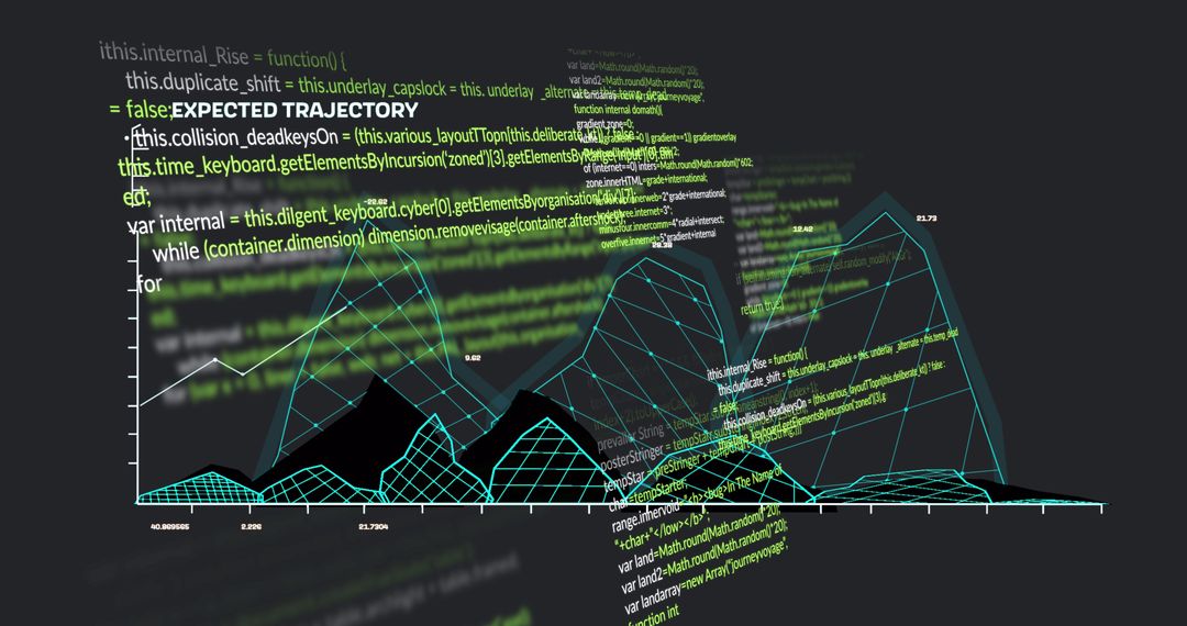 Data Processing and Analysis Visualization on Black Background