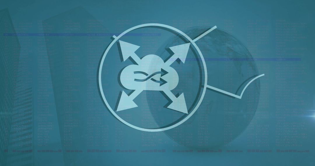 Global Network Connections Over Abstract Digital Globe