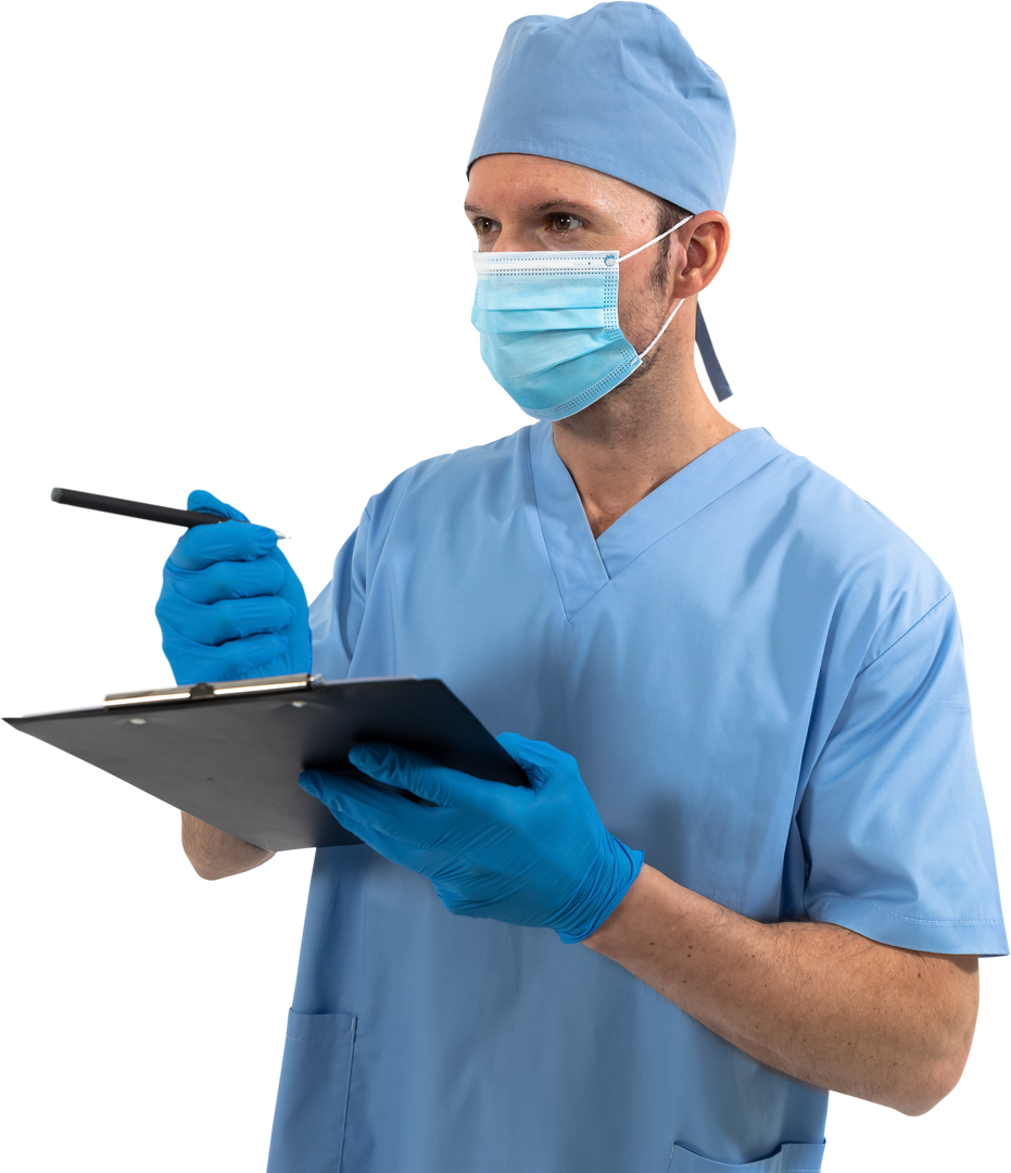 Transparent Doctor Writing on a Clipboard Isolated on White Background - Download Free Stock Images Pikwizard.com