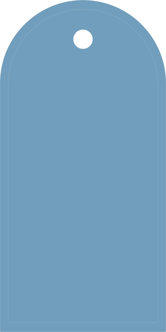 Transparent Blank Tag with Hole in Blue Shade