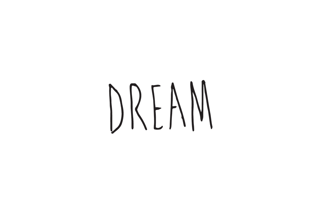 Dream Text Typography on Transparent Background