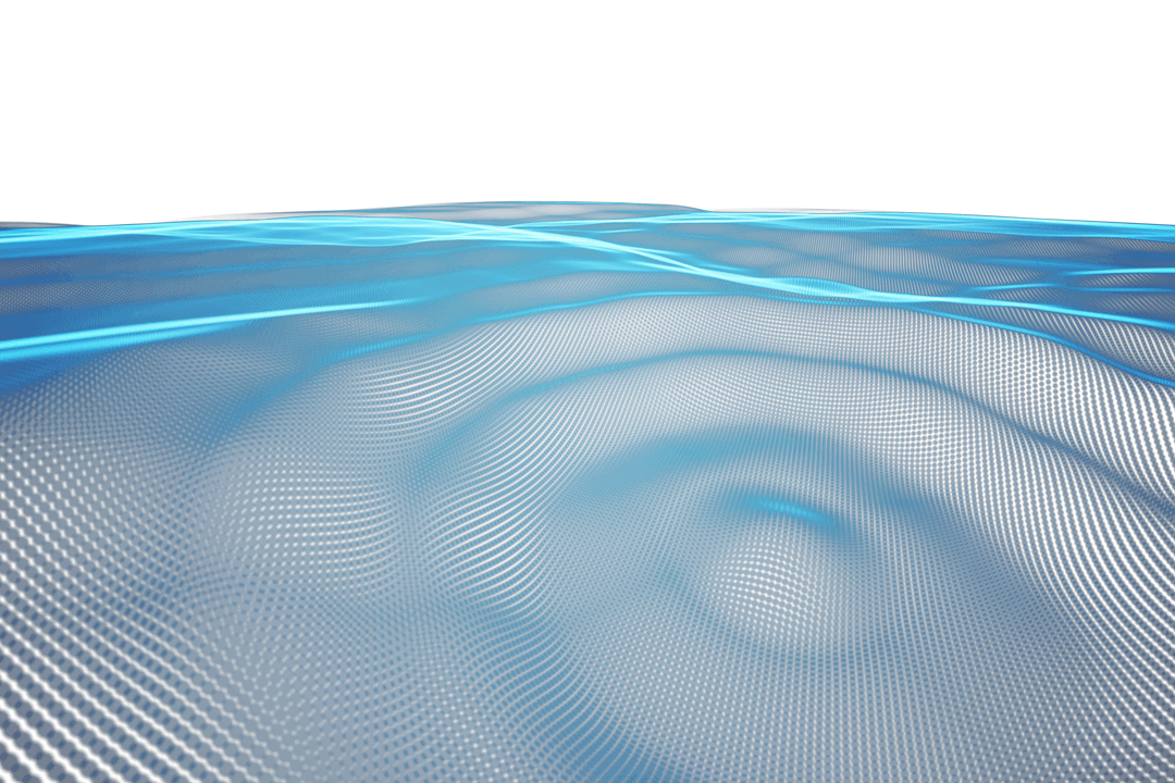 Transparent Blue Digital Wave Pattern on Isolated Background