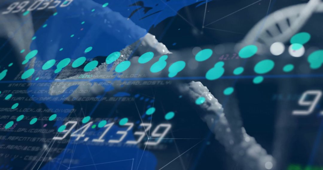 Dna strand with binary codes representing genetic data analysis