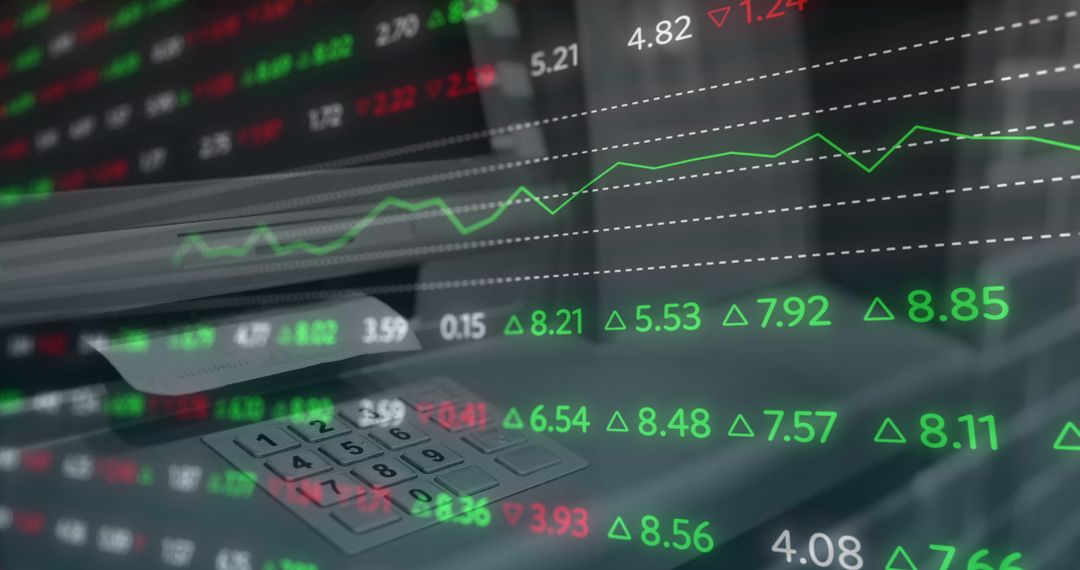 Digital Financial Data Overlaying ATM Machine