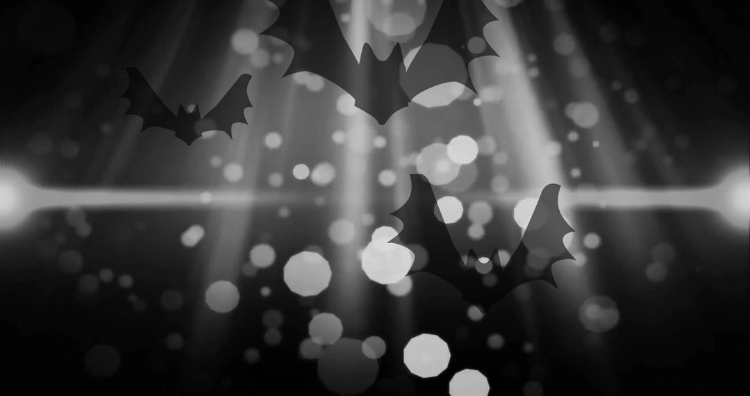 Flying Bats with Futuristic Digital Effects