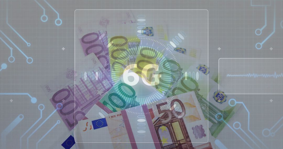6G Technology Integrated with Euro Currency, Futuristic Finance