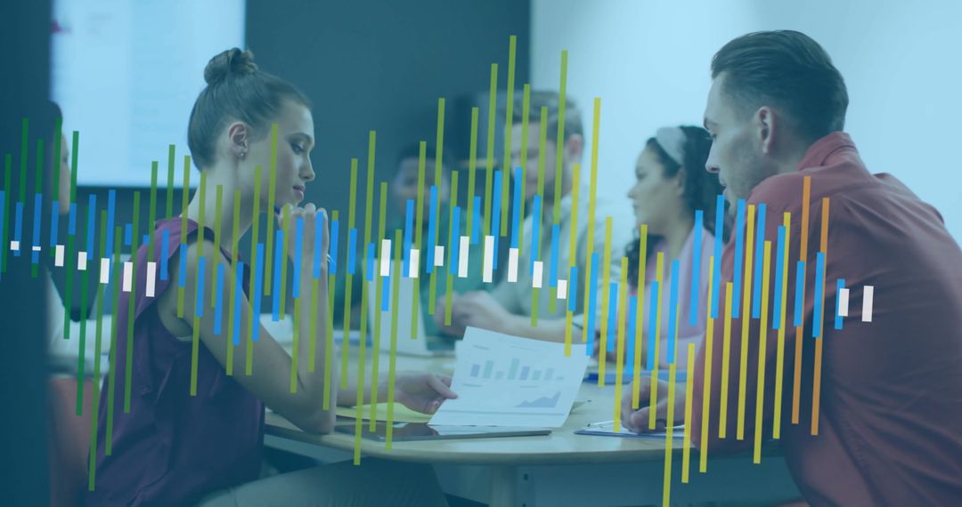 Digital Data Overlay in Team Business Meeting Environment