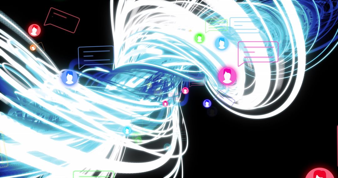 Digital Communication Network with Social Media Symbols