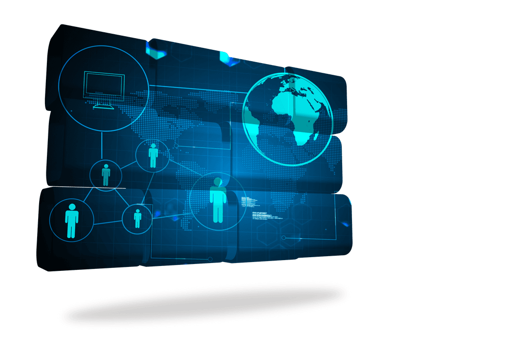 Global Network Interface Displaying Transparent Digital Connectivity - Download Free Stock Images Pikwizard.com