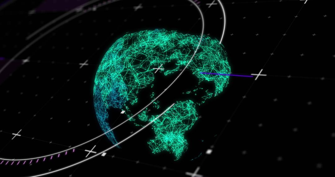 Abstract Digital Globe with Data Network Connections