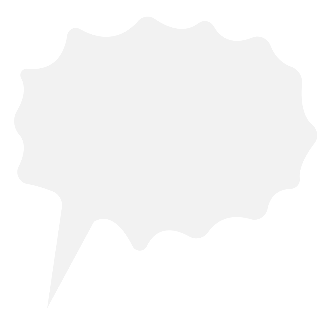 White Space Speech Bubble on Transparent Background