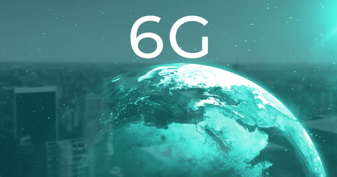 Futuristic 6G Network Digital Globe Concept Illustration