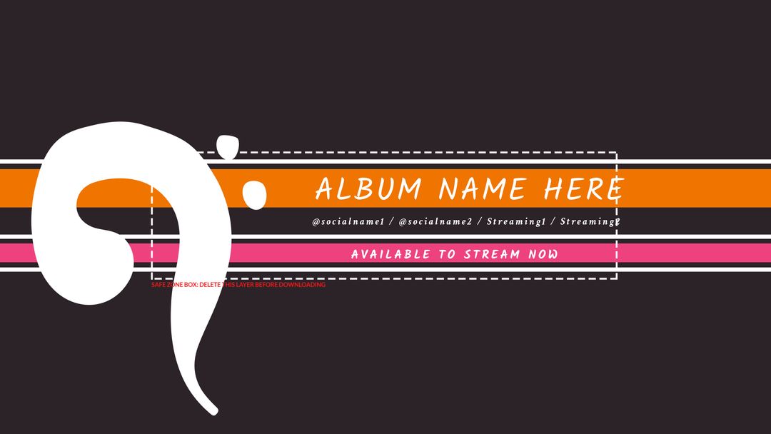 Vibrant Music Release Promotional Banner with Quotation Mark