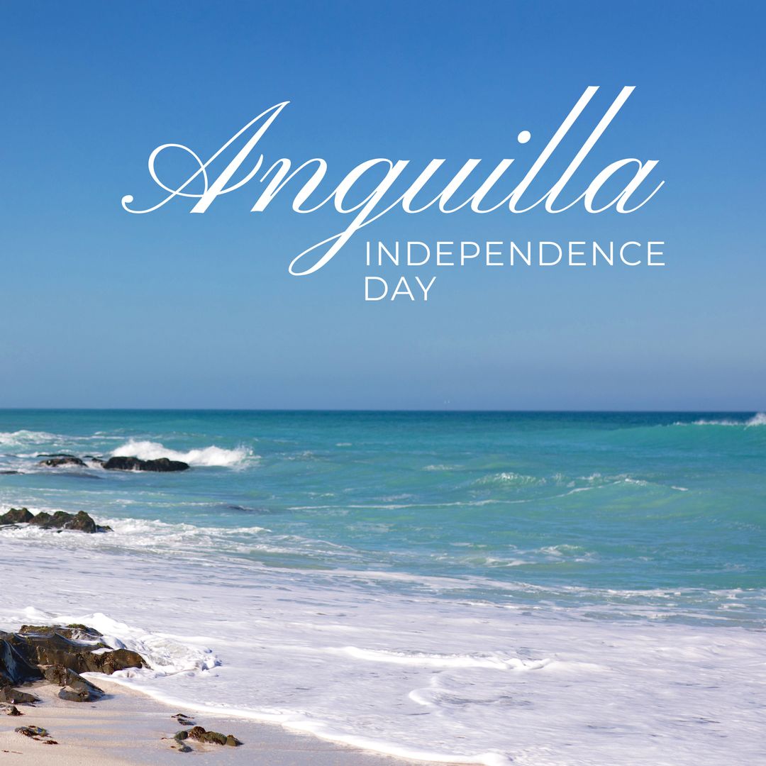 Anguilla Independence Day Beach Scene with Ocean Waves
