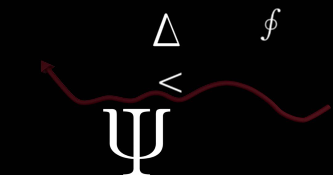 Abstract Mathematical Symbols on Black Background