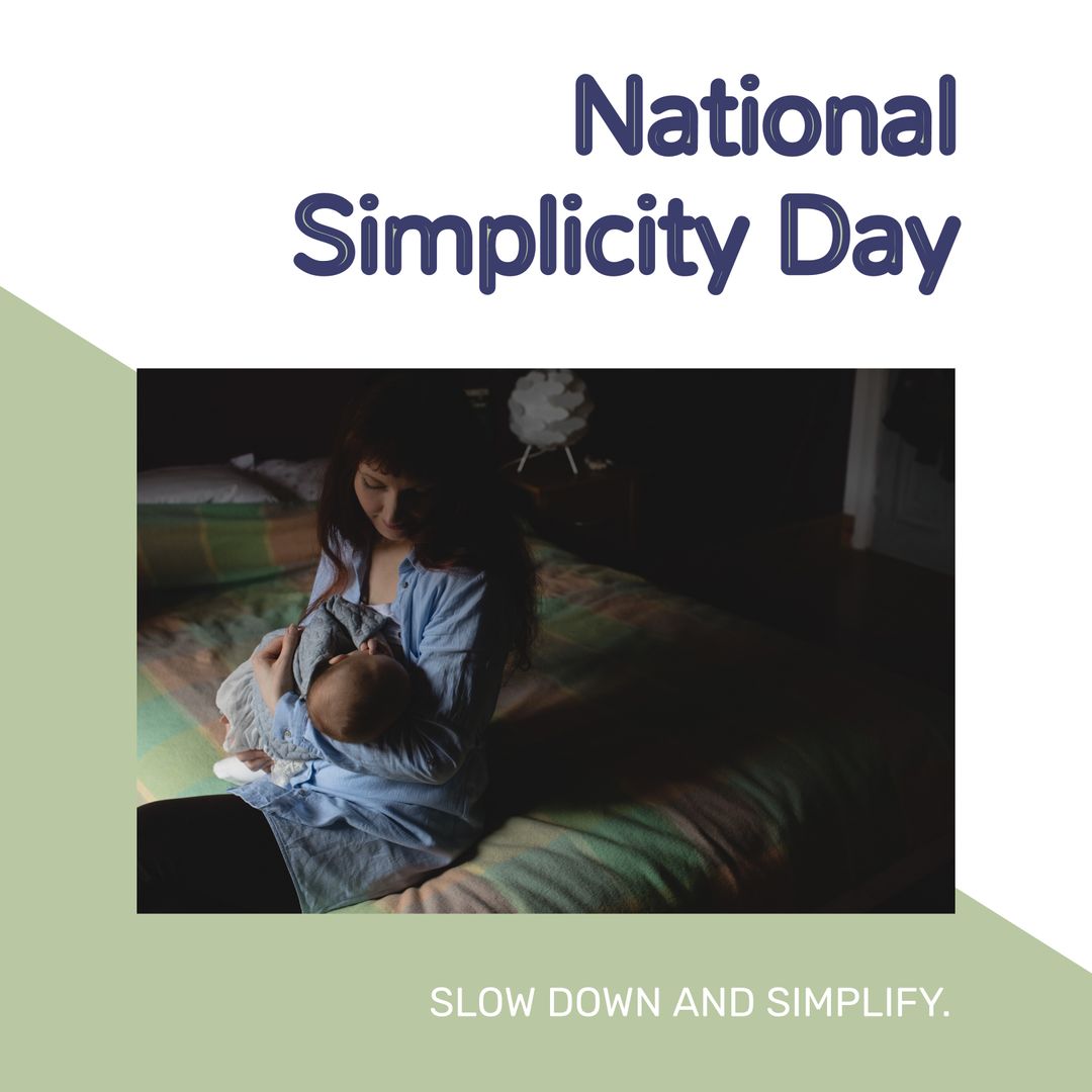 Mother Embracing Baby Celebrating National Simplicity Day