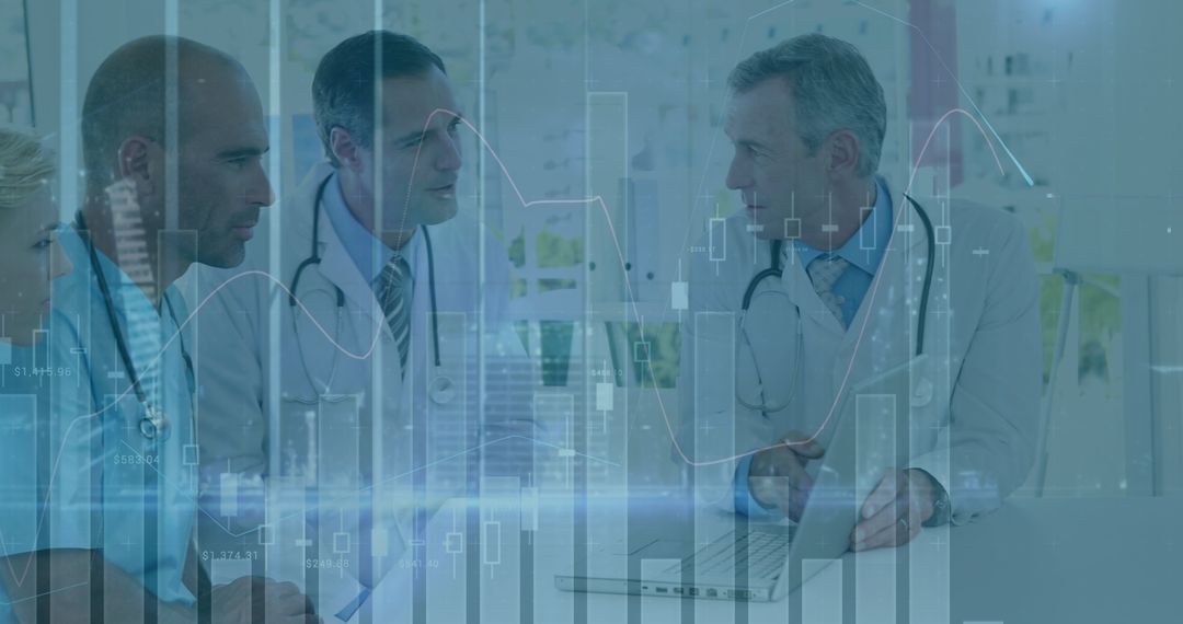 Diverse Team of Doctors Discussing Medical Data Analytics