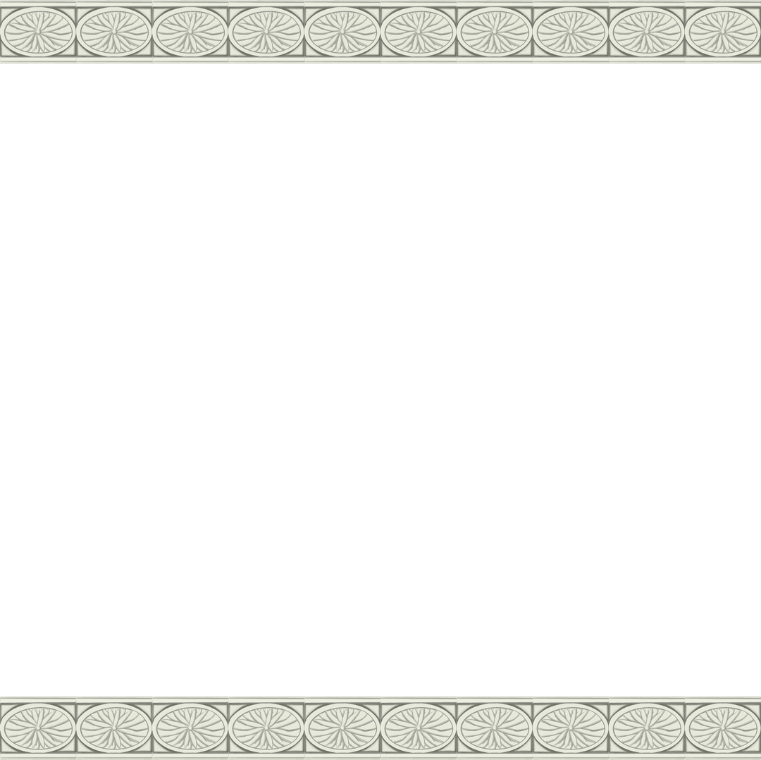 Elegant Teal Panel with Ornamental Circles on Transparent Background