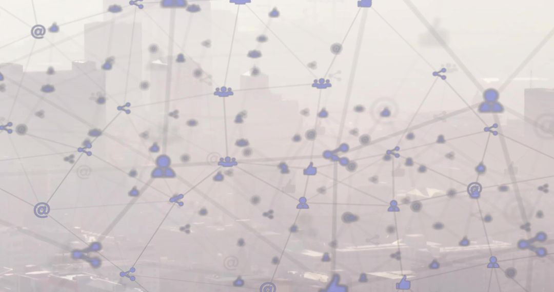 Digital Social Network Overlay on Urban Skyline