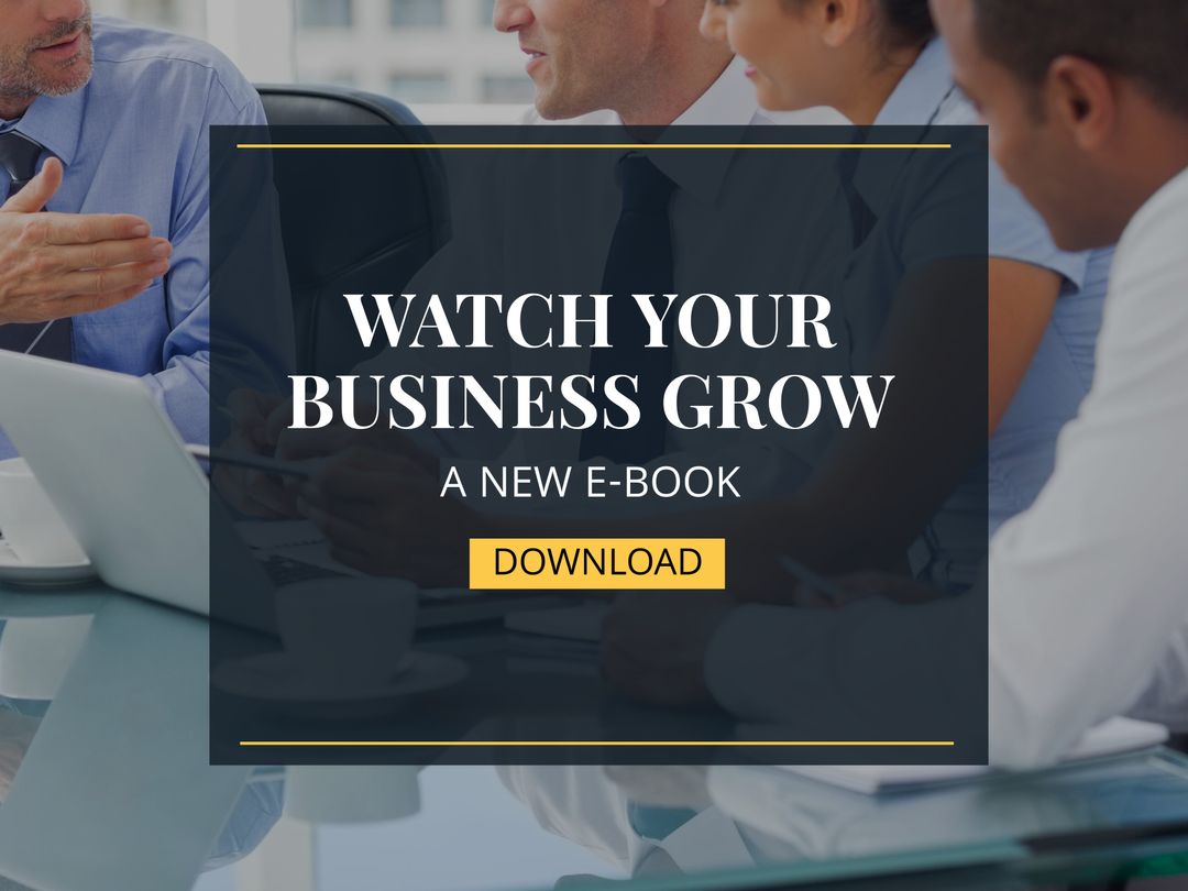 Business Growth E-book Advertisement with Team Discussion