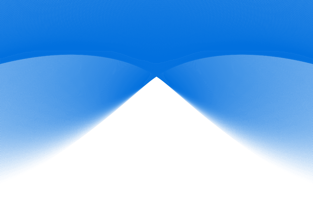 Transparent Blue Gradient Wave Shape on White Backdrop