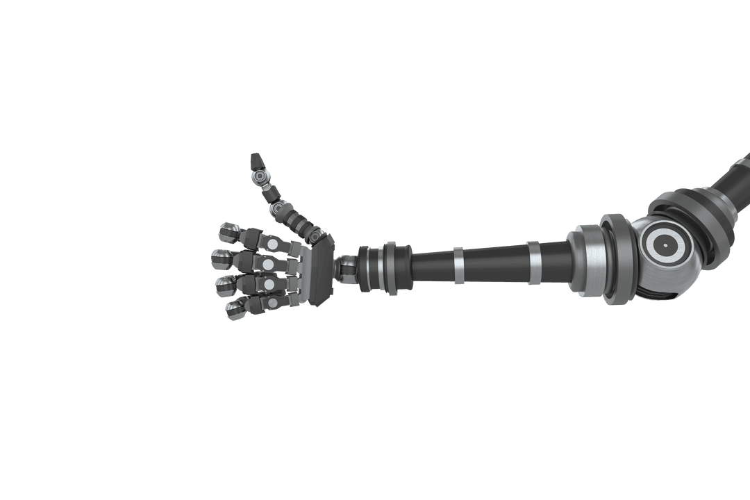 Robot Hand Giving Thumbs Up on Transparent Background