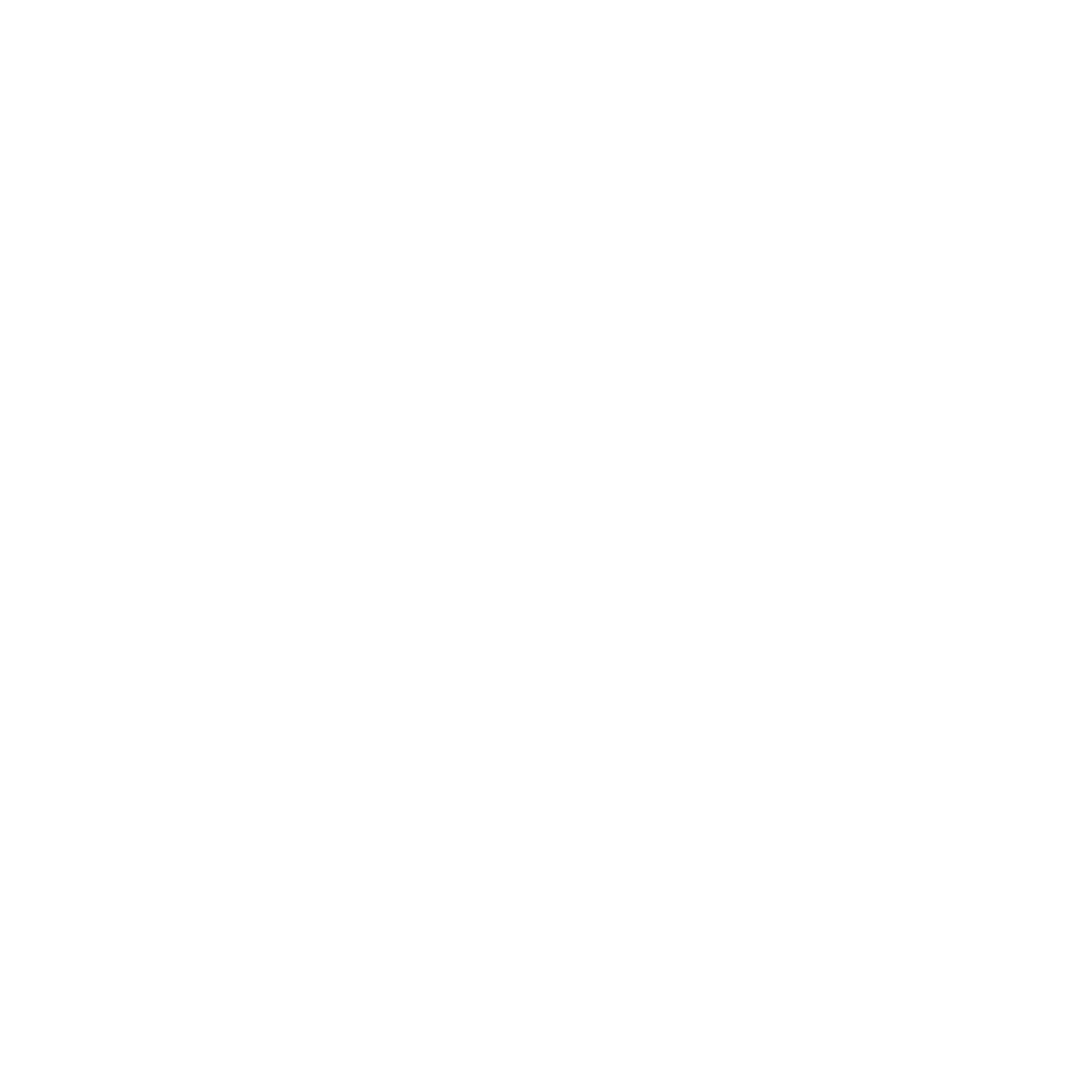 White Line Art of Sacred Om Symbol on Transparent Background