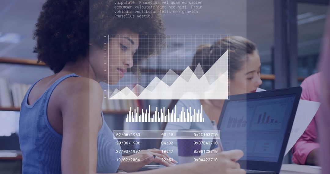 Diverse Professionals Collaborating with Data Analytics in Modern Office