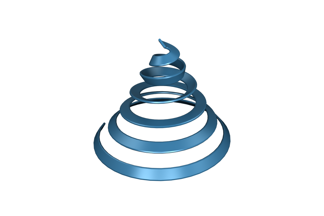 Modern Blue Spiral Christmas Tree Symbol on Transparent Background - Download Free Stock Images Pikwizard.com