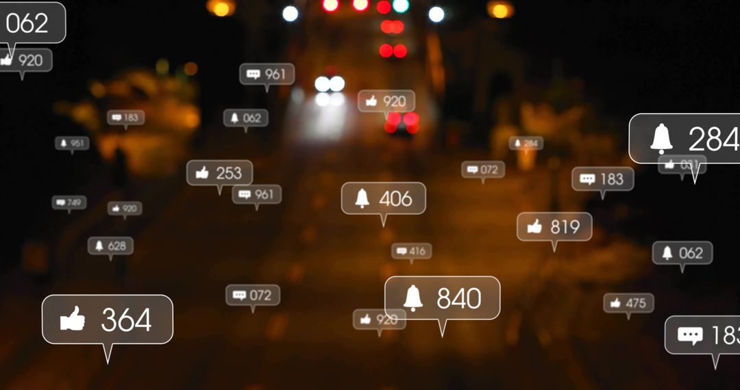 Social Media Icons Overlay Contextualizing Online Connectivity in Urban Nightlife