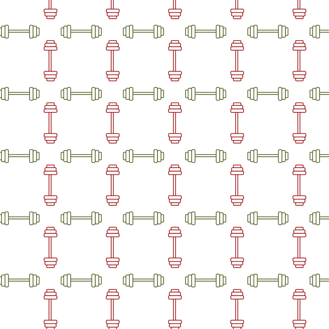Colorful Dumbbell Pattern with Transparent Background