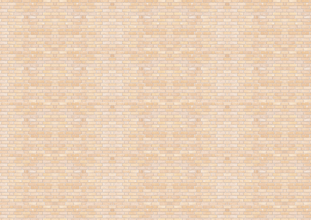 Orange Brick Wall Textured on Transparent Background Architecture