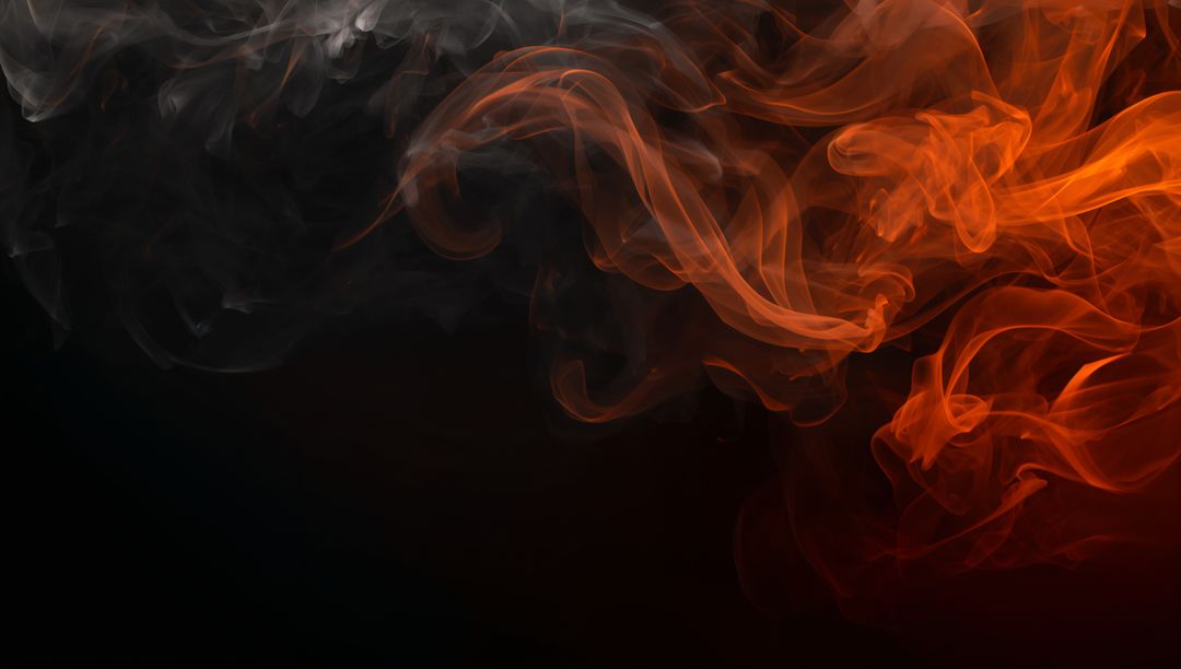Abstract Smoke Patterns in Red and Gray on Dark Background