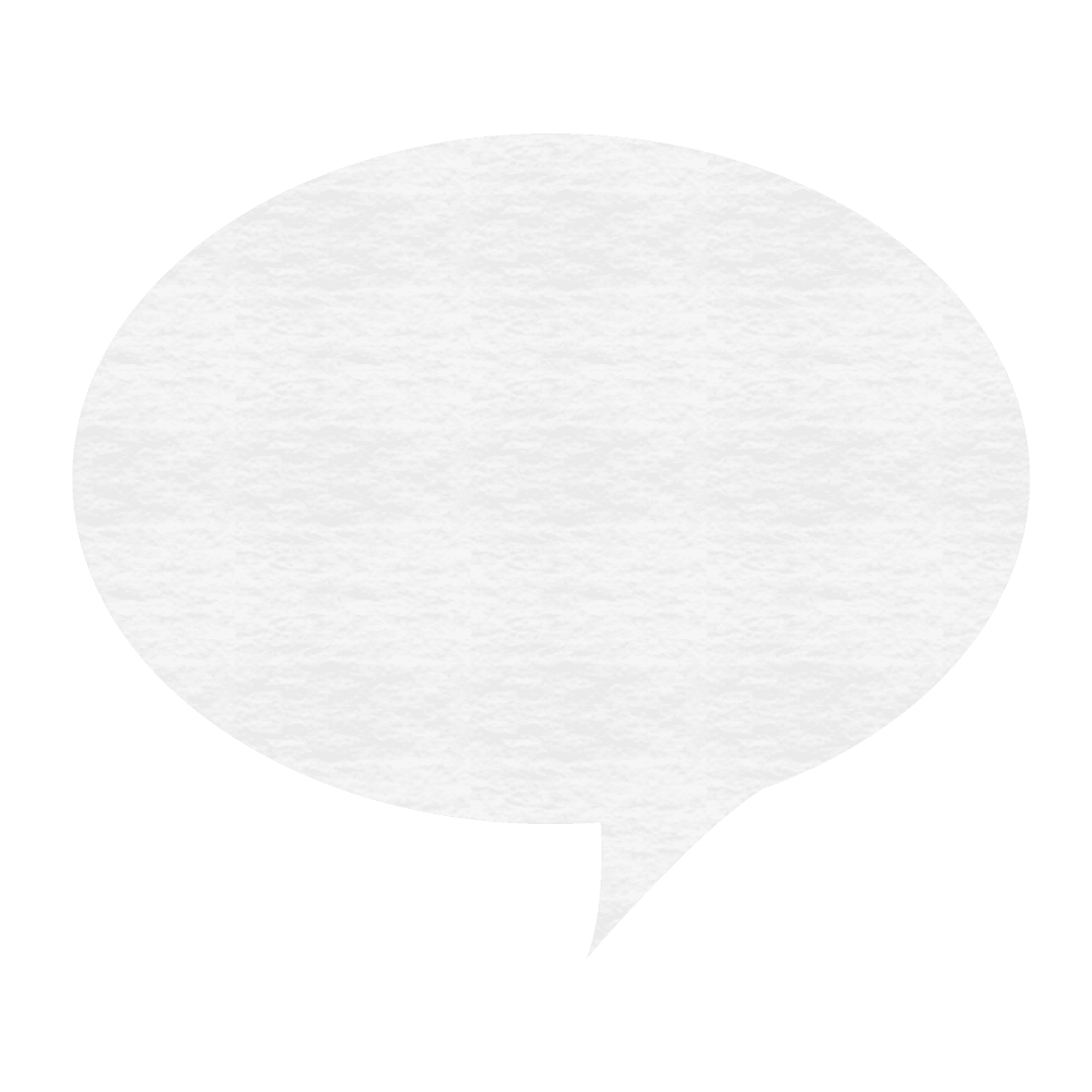 Digital White Speech Bubble with Transparent Background