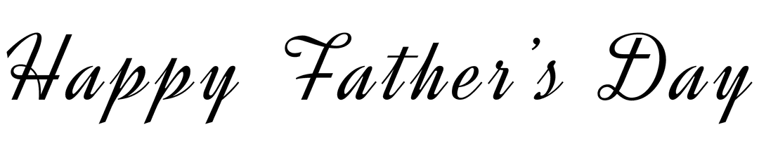 Transparent Happy Father's Day Text with Decorative Fonts