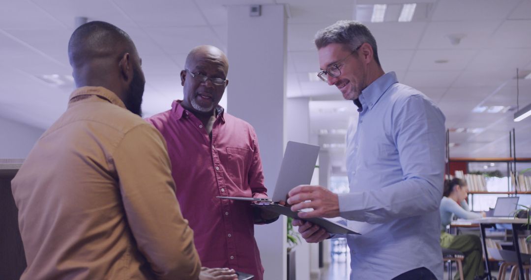 Diverse Team Collaboration in Modern Office Discussion