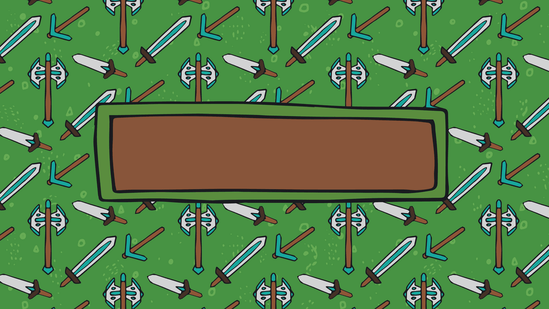 Transparent Colorful Block Pattern with Swords and Shields