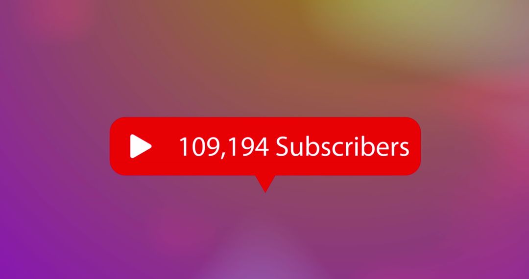 Dynamic Subscribers Count Display on Colorful Background - Free Images, Stock Photos and Pictures on Pikwizard.com
