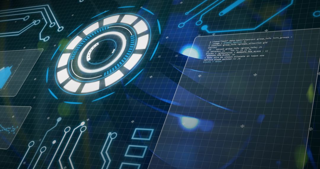 Futuristic Technology Interface with Digital Network