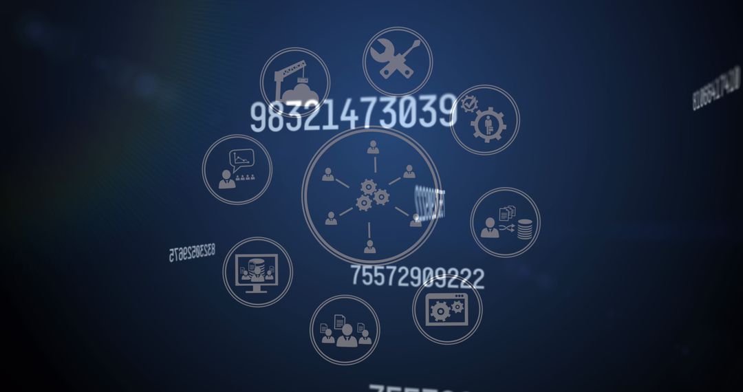 Futuristic Digital Network Technology and Data Flow