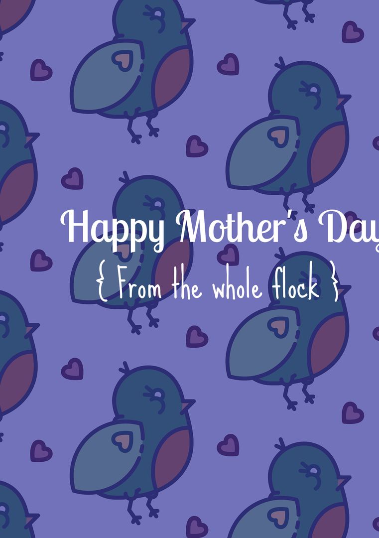 Charming Birds and Hearts for Mother's Day Card