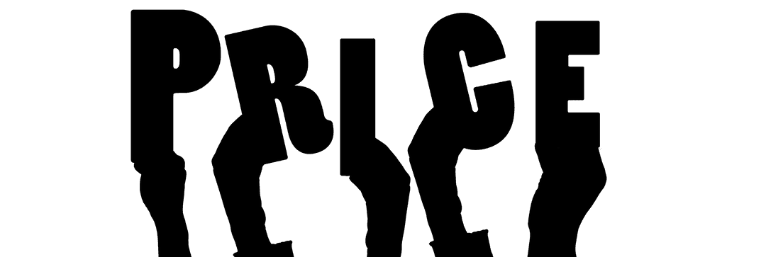 Minimalist Black Price Tag Icon on Transparent Background