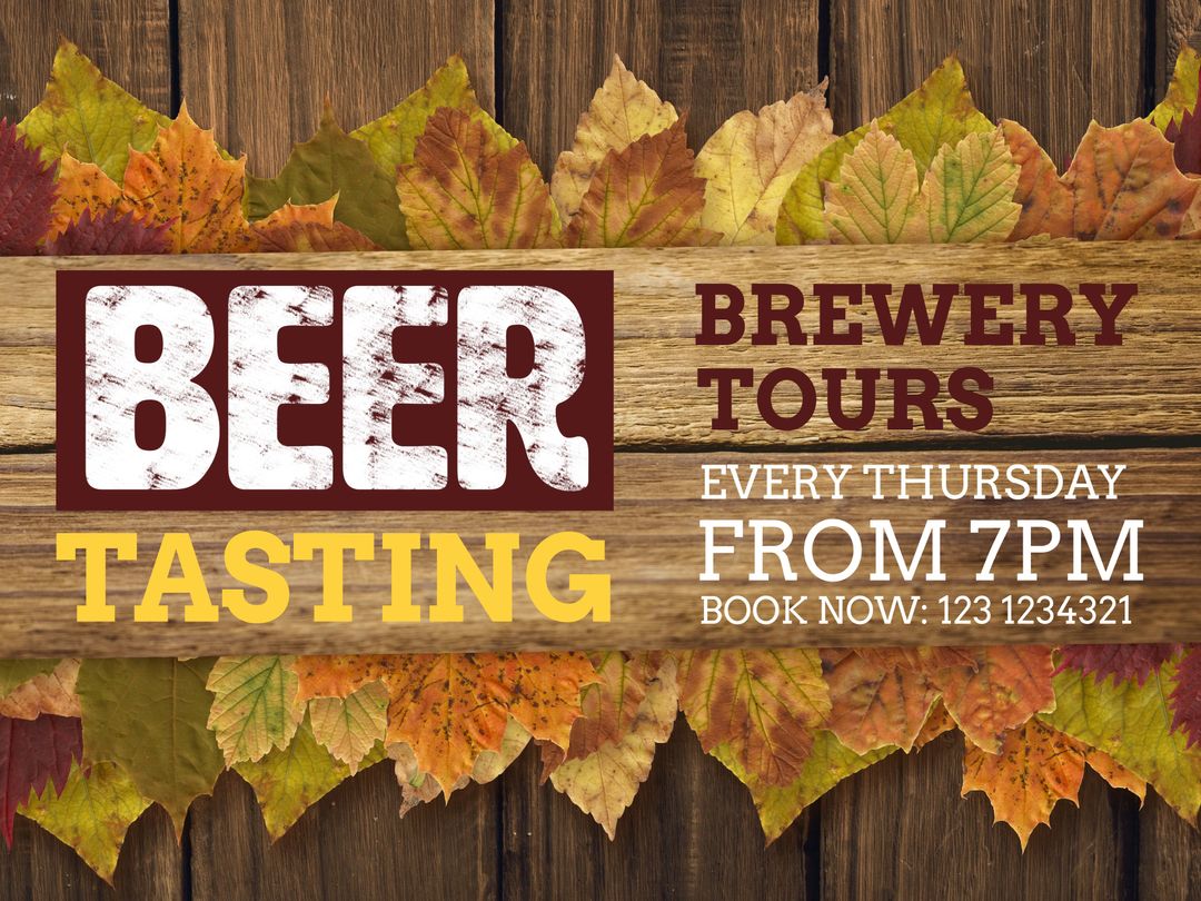 Autumn Beer Tasting Event Flyer with Festive Design