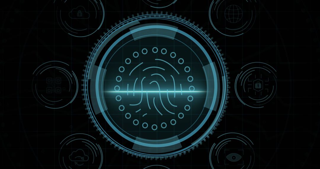 Futuristic Biometric Fingerprint Digital Interface