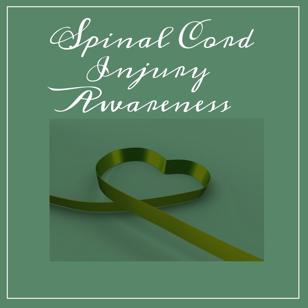 Spinal Cord Injury Awareness with Heart Ribbon Symbol - Download Free Stock Images Pikwizard.com